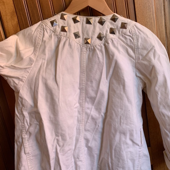 SONIA RYKIEL WHITE STUDDED JACKET SIZE MED - Picture 4 of 7